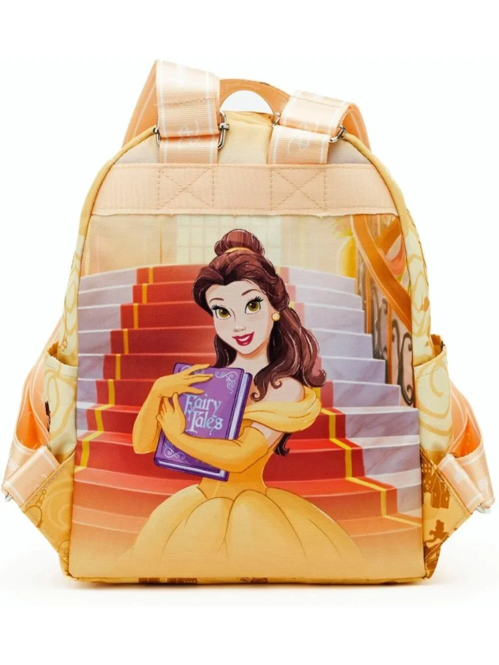 Beauty and the Beast Belle Mini Nylon Daypack - 13” Cute Backpack for Kids